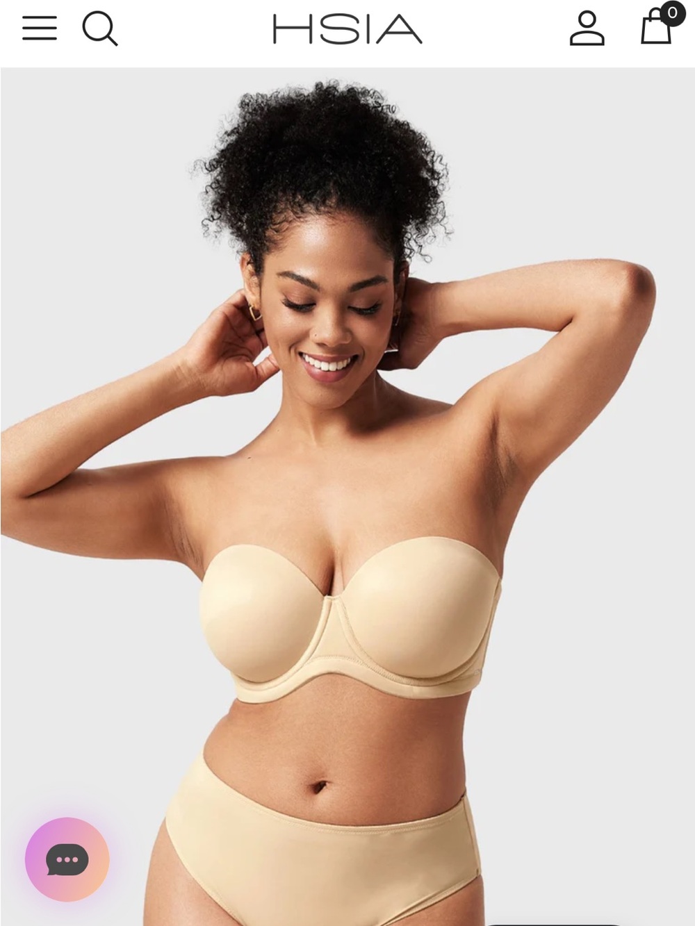 HSIA Strapless Smooth Nude Bra